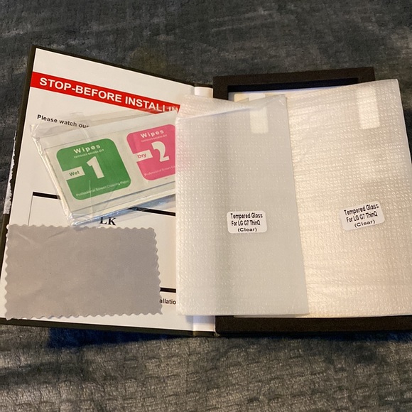 LK brand tempered glass protectors (2 not 3) for LG G7 ThinQ phone. New - Picture 3 of 4